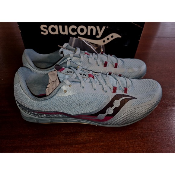 Saucony Shoes - Saucony Vendetta Racing Shoes US 10.5 Cleats Sky Blue New in‎ box